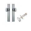 Iver Door Knob Cambridge Rectangular Latch Brushed Chrome Passage Kit