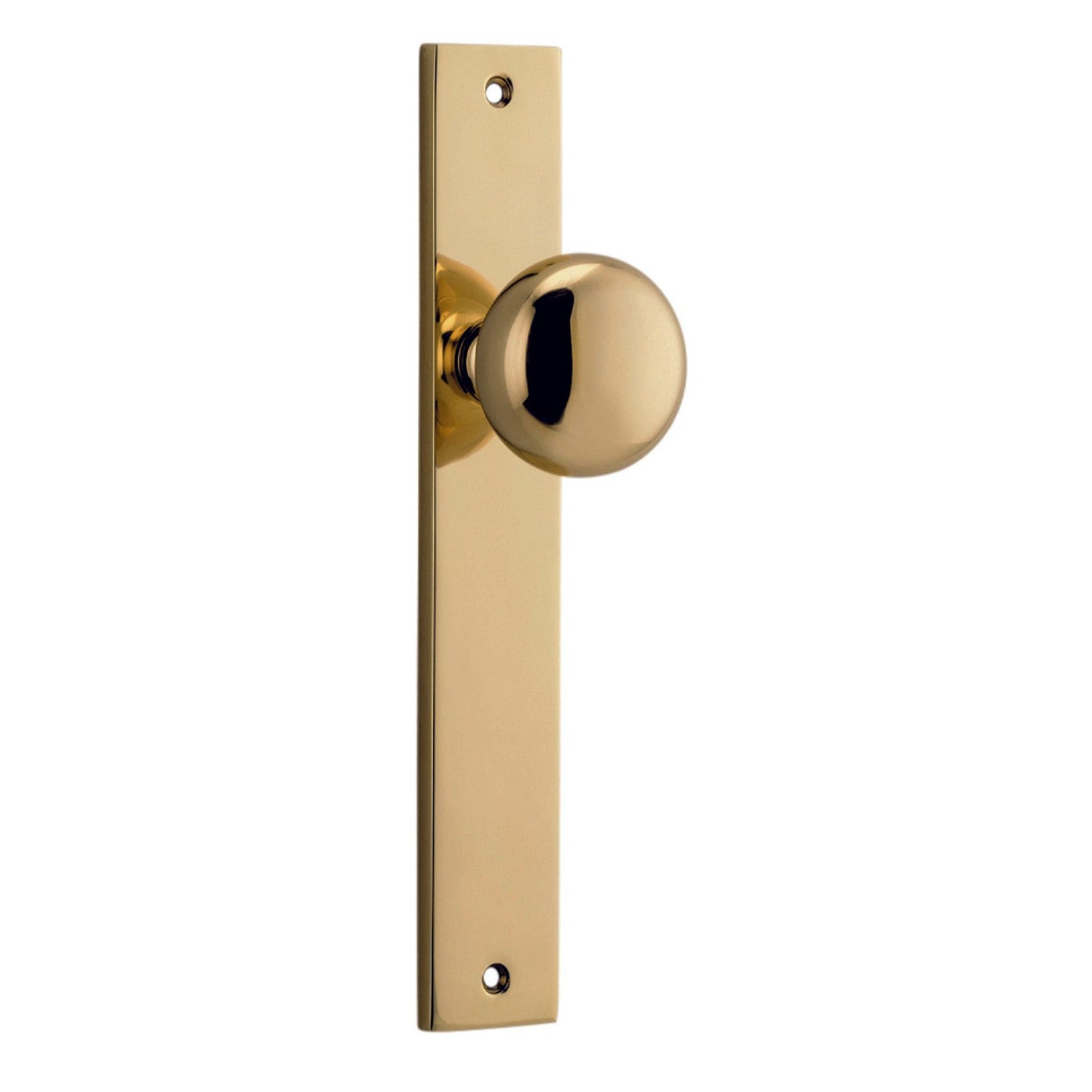 Iver Door Knob Cambridge Rectangular Latch Pair Polished Brass