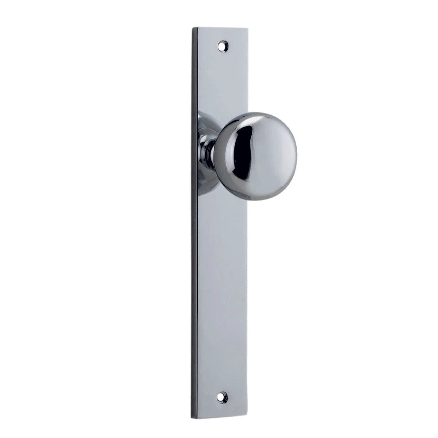 Iver Door Knob Cambridge Rectangular Latch Pair Polished Chrome