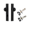 Iver Door Knob Cambridge Rectangular Privacy Matt Black Inbuilt Privacy Kit