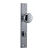 Iver Door Knob Cambridge Rectangular Privacy Pair Brushed Chrome