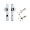 Iver Door Knob Cambridge Rectangular Privacy Polished Chrome Inbuilt Privacy Kit