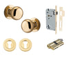 Iver Door Knob Cambridge Round Rose Concealed Fix Key/Key Polished Brass Entrance Kit