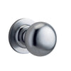 Iver Door Knob Cambridge Round Rose Concealed Fix Pair Brushed Chrome