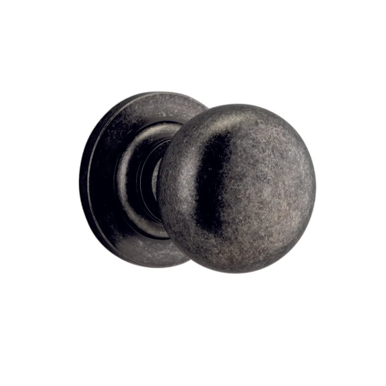 Iver Door Knob Cambridge Round Rose Concealed Fix Pair Distressed Nickel