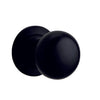 Iver Door Knob Cambridge Round Rose Concealed Fix Pair Matt Black