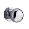 Iver Door Knob Cambridge Round Rose Concealed Fix Pair Polished Chrome