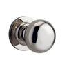 Iver Door Knob Cambridge Round Rose Concealed Fix Pair Polished Nickel