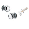 Iver Door Knob Cambridge Round Rose Concealed Fix Polished Chrome Passage Kit