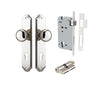 Iver Door Knob Cambridge Shouldered Euro Key/Key Polished Nickel Entrance Kit