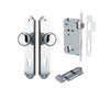 Iver Door Knob Cambridge Shouldered Euro Key/Thumb Polished Chrome Entrance Kit