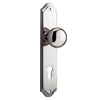 Iver Door Knob Cambridge Shouldered Euro Pair Polished Nickel