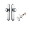 Iver Door Knob Cambridge Shouldered Latch Brushed Chrome Passage Kit