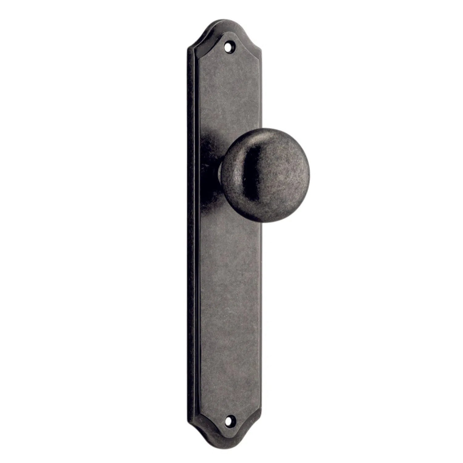 Iver Door Knob Cambridge Shouldered Latch Pair Distressed Nickel