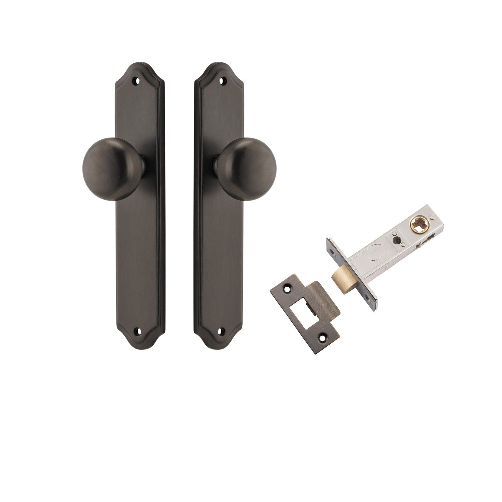 Iver Door Knob Cambridge Shouldered Latch Signature Brass Passage Kit