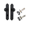 Iver Door Knob Cambridge Shouldered Privacy Matt Black Inbuilt Privacy Kit