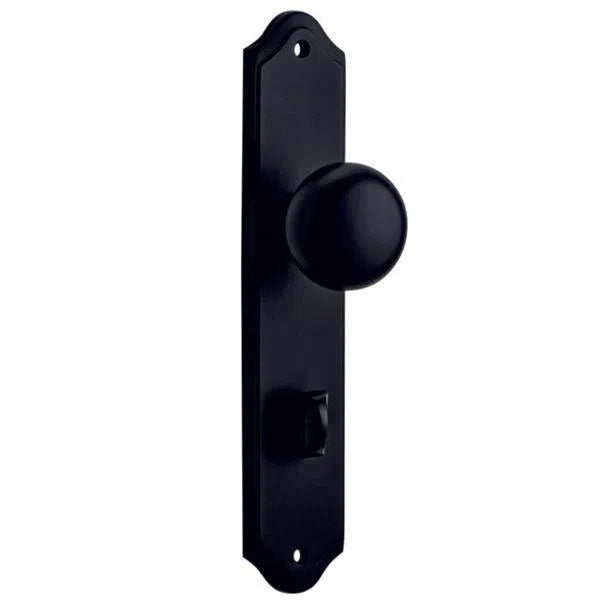 Iver Door Knob Cambridge Shouldered Privacy Pair Matt Black