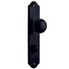 Iver Door Knob Cambridge Shouldered Privacy Pair Matt Black