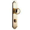 Iver Door Knob Cambridge Shouldered Privacy Pair Polished Brass