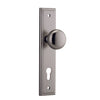 Iver Door Knob Cambridge Stepped Euro Pair Satin Nickel