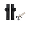 Iver Door Knob Cambridge Stepped Latch Matt Black Passage Kit