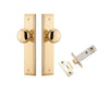 Iver Door Knob Cambridge Stepped Latch Polished Brass Passage Kit