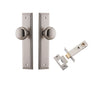 Iver Door Knob Cambridge Stepped Latch Satin Nickel Passage Kit