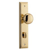Iver Door Knob Cambridge Stepped Privacy Pair Polished Brass