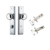 Iver Door Knob Cambridge Stepped Privacy Polished Chrome Inbuilt Privacy Kit