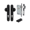 Iver Door Knob Guildford Oval Euro Key/Key Matt Black Entrance Kit