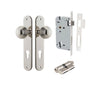 Iver Door Knob Guildford Oval Euro Key/Key Polished Nickel Entrance Kit