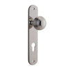 Iver Door Knob Guildford Oval Euro Pair Polished Nickel