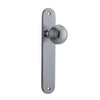 Iver Door Knob Guildford Oval Latch Pair Brushed Chrome