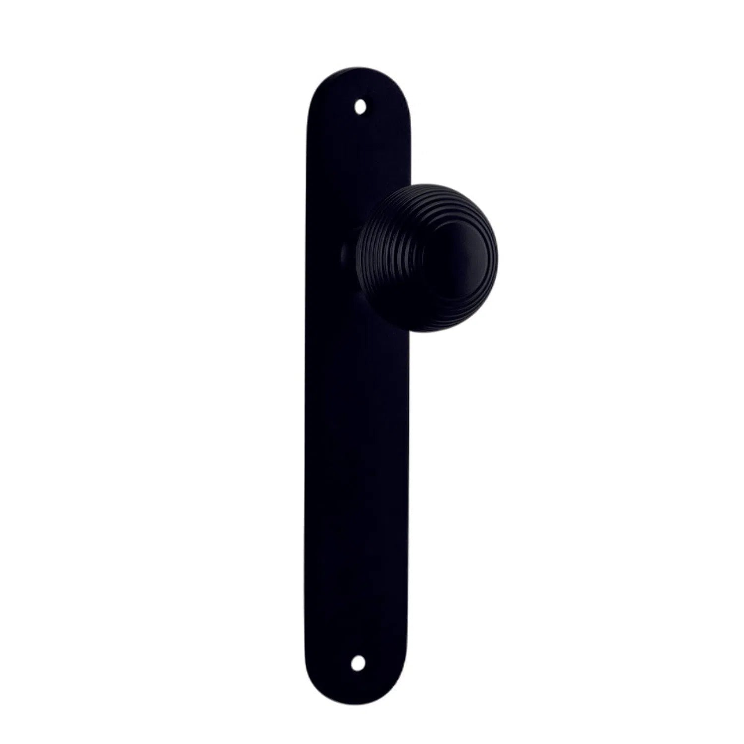 Iver Door Knob Guildford Oval Latch Pair Matt Black