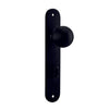 Iver Door Knob Guildford Oval Privacy Pair Matt Black