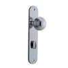 Iver Door Knob Guildford Oval Privacy Pair Polished Chrome