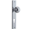 Iver Door Knob Guildford Rectangular Euro Pair Polished Chrome