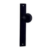 Iver Door Knob Guildford Rectangular Latch Pair Matt Black