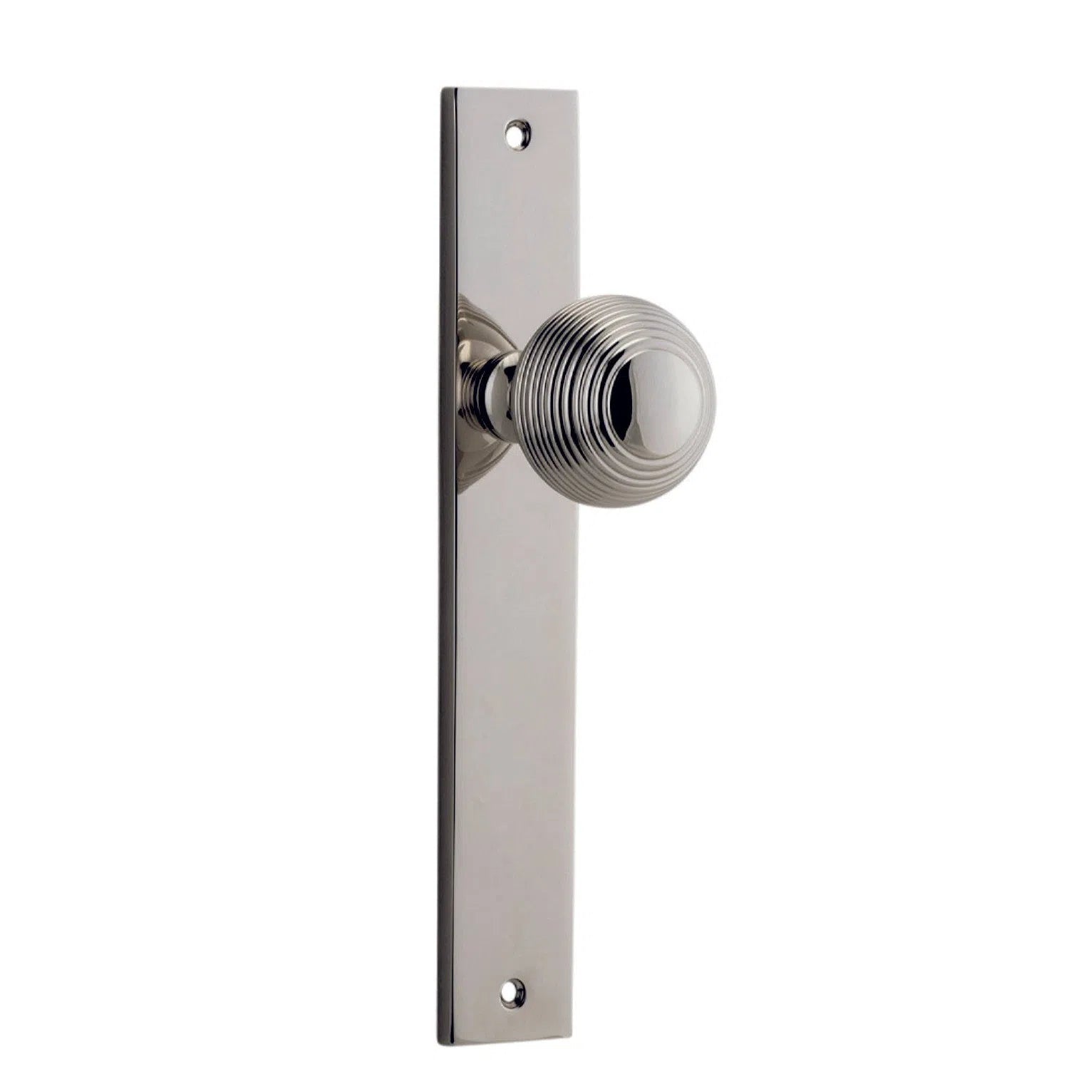 Iver Door Knob Guildford Rectangular Latch Pair Polished Nickel