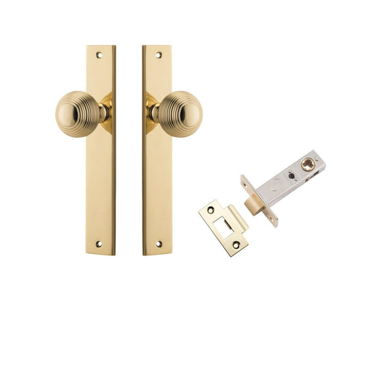 Iver Door Knob Guildford Rectangular Latch Polished Brass Passage Kit