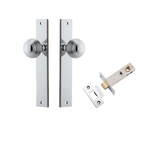 Iver Door Knob Guildford Rectangular Latch Polished Chrome Passage Kit