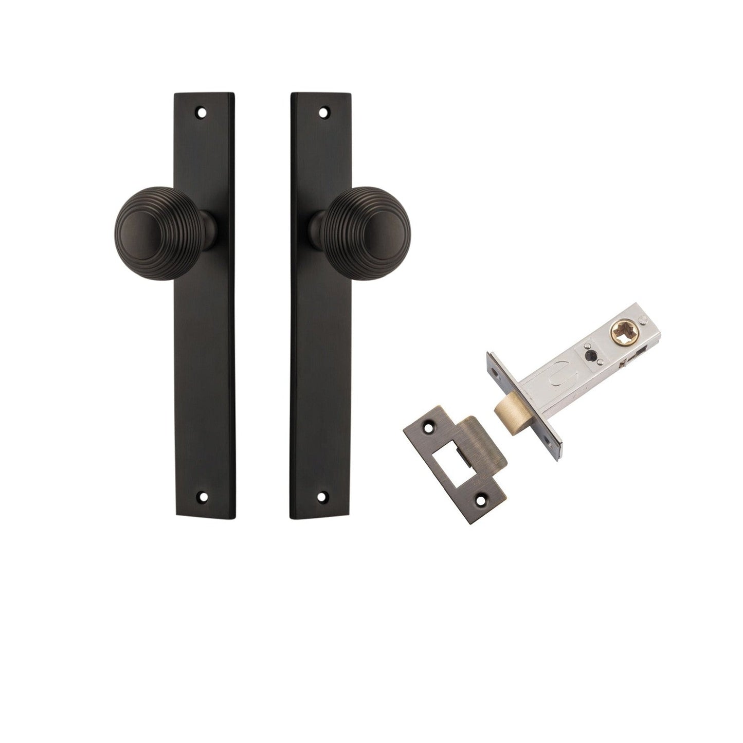 Iver Door Knob Guildford Rectangular Latch Signature Brass Passage Kit
