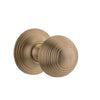 Iver Door Knob Guildford Round Rose Concealed Fix Pair Brushed Brass