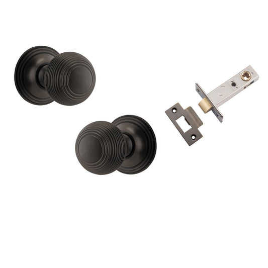 Iver Door Knob Guildford Round Rose Concealed Fix Signature Brass Passage Kit