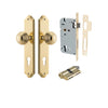 Iver Door Knob Guildford Shouldered Euro Key/Key Polished Brass Entrance Kit