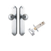 Iver Door Knob Guildford Shouldered Latch Brushed Chrome Passage Kit