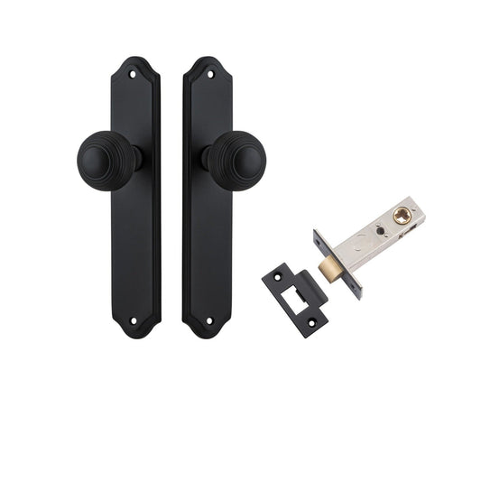 Iver Door Knob Guildford Shouldered Latch Matt Black Passage Kit
