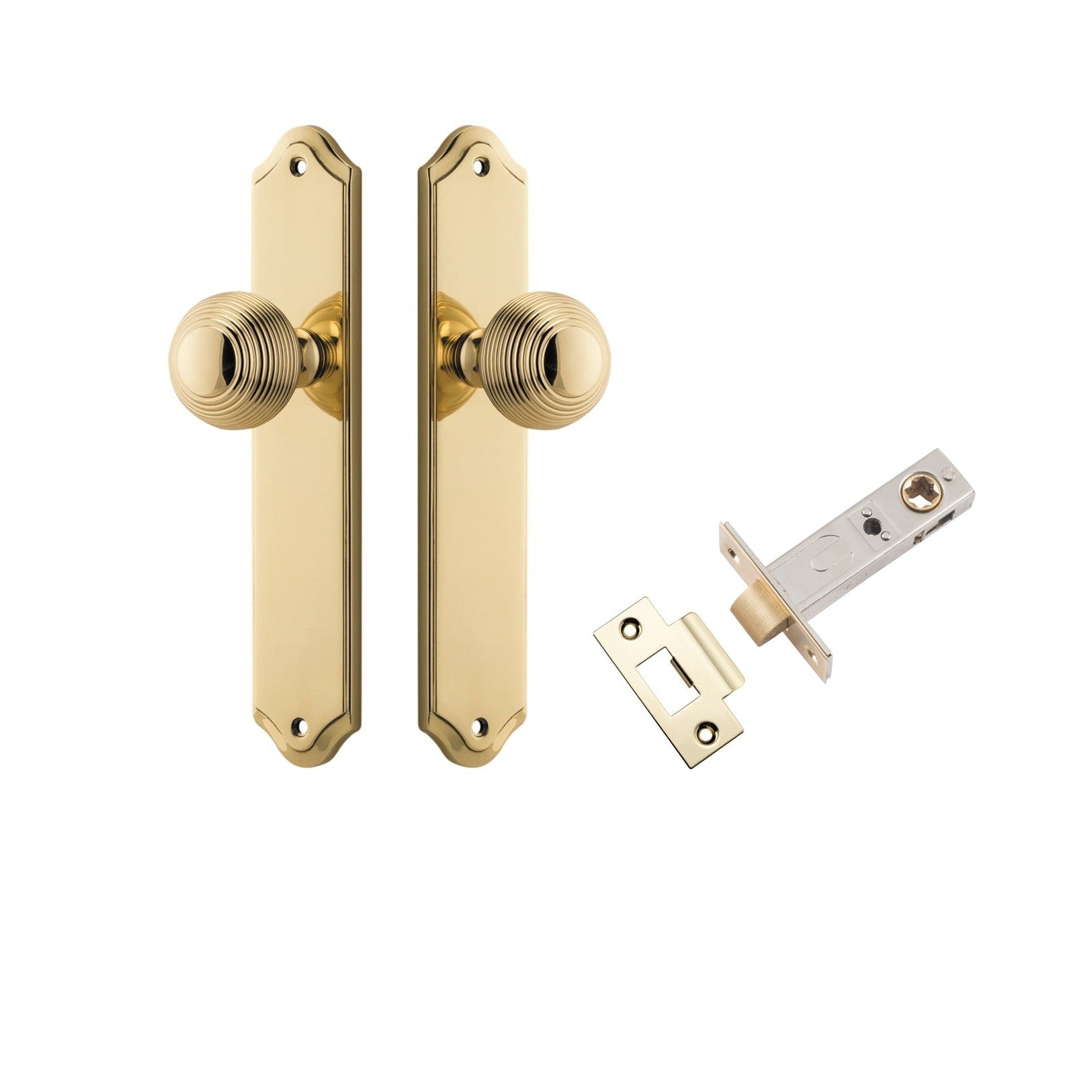 Iver Door Knob Guildford Shouldered Latch Polished Brass Passage Kit