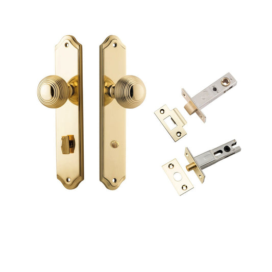Iver Door Knob Guildford Shouldered Privacy Polished Brass Inbuilt Privacy Kit