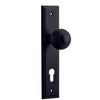 Iver Door Knob Guildford Stepped Euro Pair Matt Black